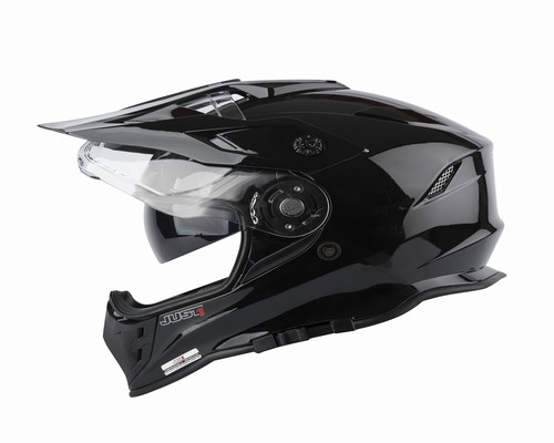 CASCO JUST1 J34 ADVENTURE CROSS SOLID BLACK GLOSS XL